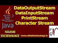 Java DataOutputStream DataInputStream PrintStream Character Stream