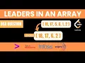 Print Leaders in an Array Coding Round Question