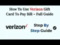 How To Use Verizon Gift Card To Pay Bill 2026 - Full Guide