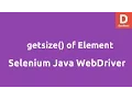 getSize of Element using Selenium WebDriver