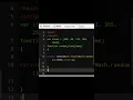 Javascript Math object methods Math random