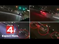4 injured when 2 racing cars both smash into Charger doing donuts in Pontiac intersection