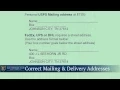Post Office - Correct Mailing Delivery Addresses