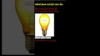 Fun JavaScript Tutorial Make a Dynamic Light Bulb with Buttons