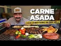 How to Cook EVERYTHING for a Carne Asada on One Grill Fajitas Beef Ribs Chicken Sides More