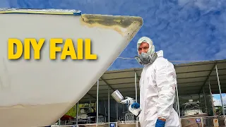 The Project that ALMOST broke us | DIY Spray Painting our Boat