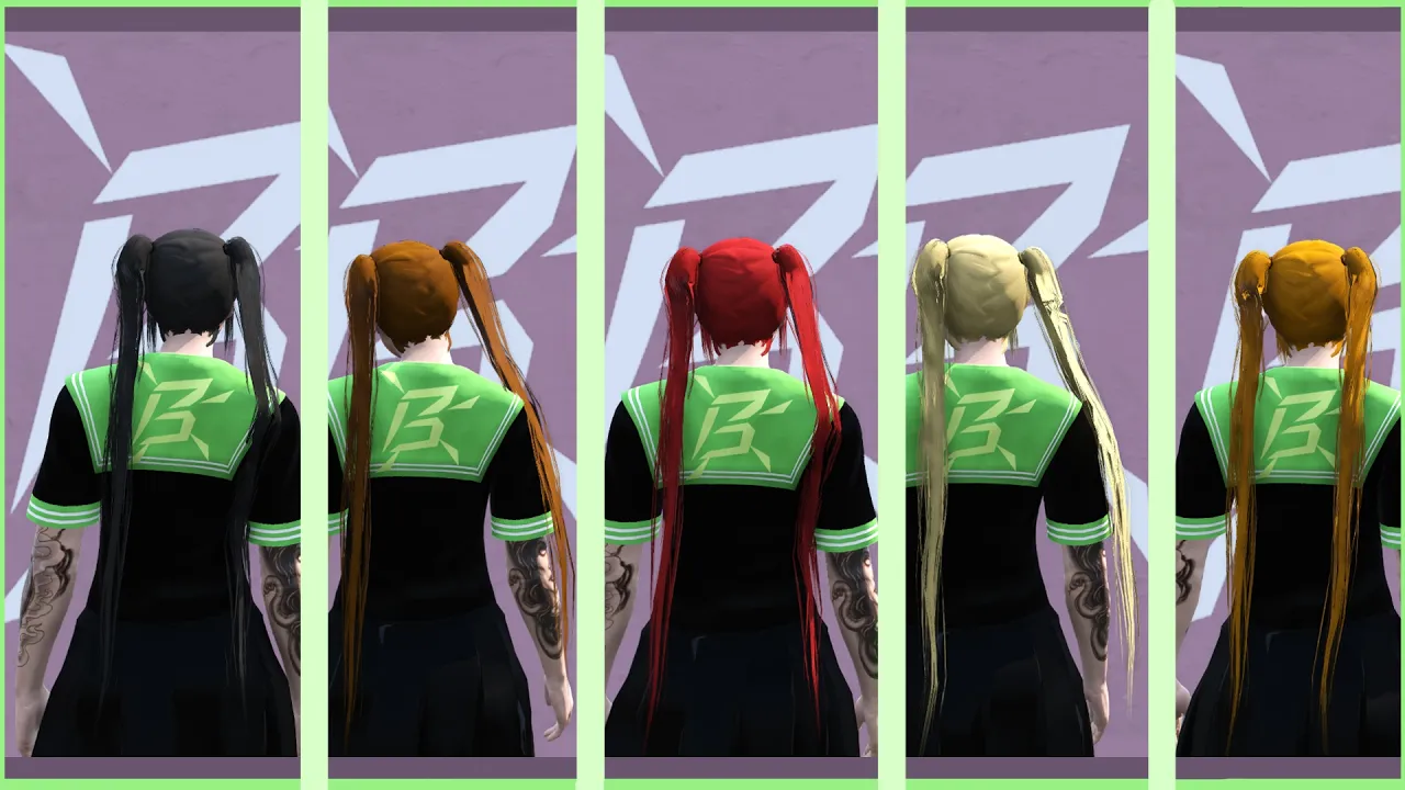 E-Girl Twins Hair | Embedded Phyiscs