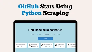 Get GitHub Stats Using Python Web Scraping