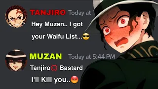 if tanjiro got muzan waifu list demon slayer discord server