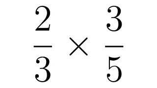 Multiplication of Fractions Example with times