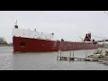 Joseph H Thompson inbound with stone for Essexville Saginaw River live cam 22 2x speed