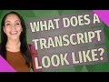 What does a transcript look like