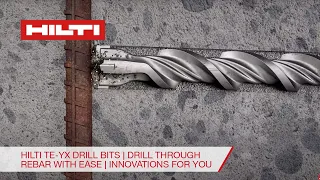 Hilti TE-YX Drill Bits Drill through rebar with ease Innovations For You