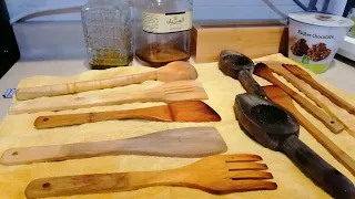 تنظيف الملاعق الخشبية بأشياء موجودة عندك في البيت حبيبتي 