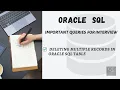 Delete query in Oracle SQL Database Tamil QE Tech