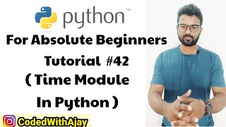 Time Module In Python Python Tutorials For Absolute Beginners In Hindi