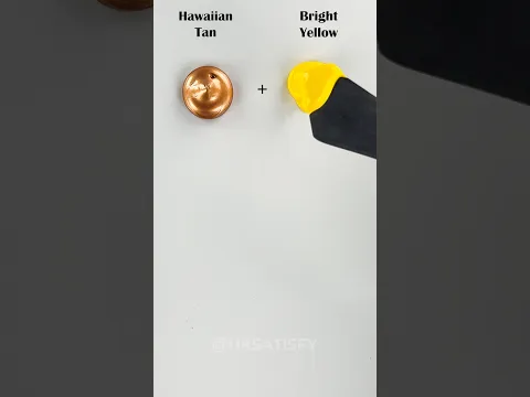 Hawaiian Tan Vs Bight Yellow Guess The Final Color After Mixing #shorts #satisfying #trending