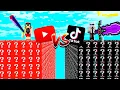 Download Lagu DESAFÍO DE LUCKY BLOCK de YOUTUBE vs TIKTOK 😱 CARRERA de LUCKY BLOCK en MINECRAFT