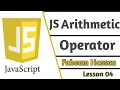 JavaScript Arithmetic Operators in Hindi Urdu Lesson 4