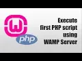 Execute First PHP script using Wamp Server