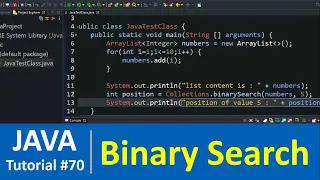 Java Tutorial - Search Collections using binary Search Method