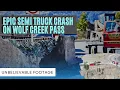 EPIC SEMI TRUCK CRASH on Wolf Creek Pass - Unbelievable Footage September 2021