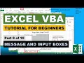 Excel VBA Tutorial for Beginners Part Message and Input Boxes