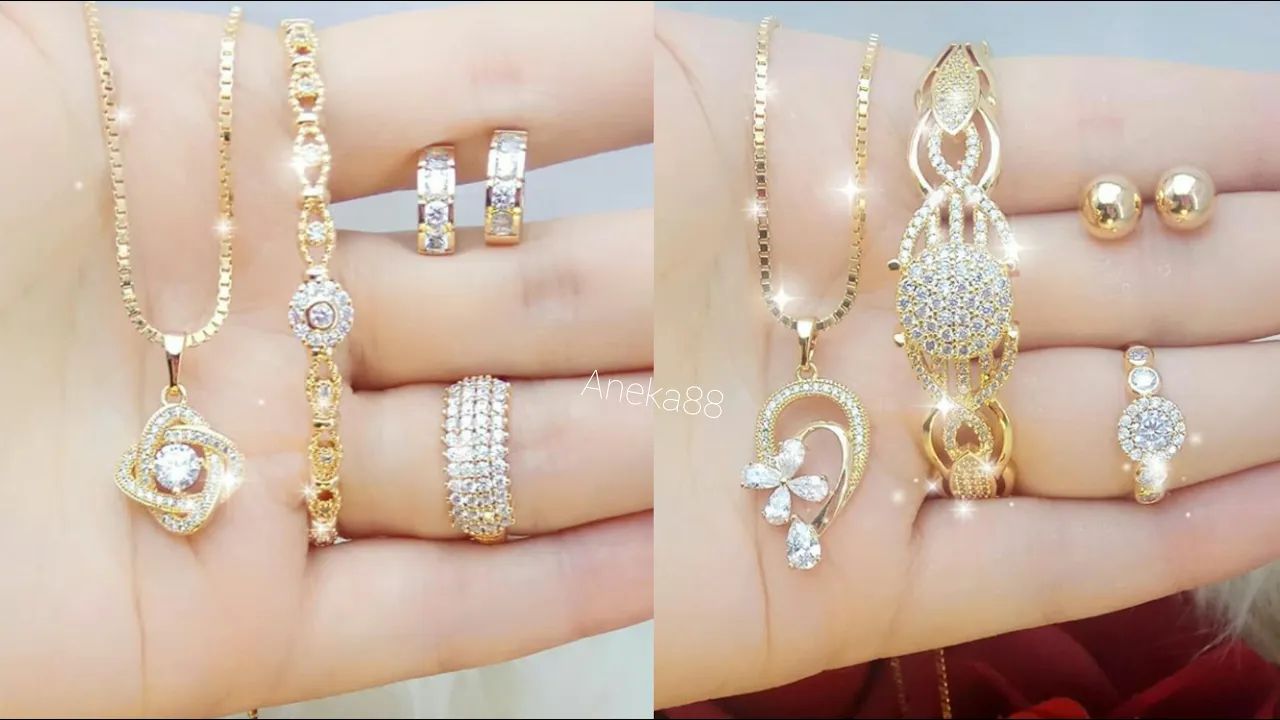 18 KALUNG EMAS PUTIH MODEL MEWAH DAN ELEGANT