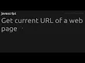 Get current URL of a web page