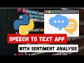 How I Built a SPEECH Recognition Desktop Application Python GUI Tutorial Code with Josh