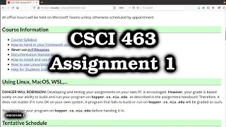 How to do assignment 1 NIU CSCI 463 Spring 2021