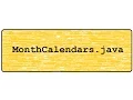 Java program MonthCalendars java explained