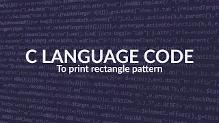 C lang code to print rectangle star pattern