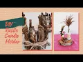 Quick and easy way to make DIY rustic candle holder