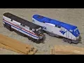 Custom-Built Amtrak Paper Trains Runs on Wooden Railway Track
