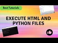 how to python and HTML files easy best tutorials