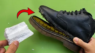 The Veteran Shoemaker Shared This Secret Take The Styrofoam And Fix All The Shoes 