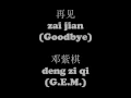 G.E.M. 邓紫棋 - 再见 (Goodbye) Pinyin Simplified Chinese Lyrics HD