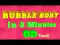 Bubble Sort Algorithm Explanation in 2 minutes Animation Geeks for Geeks Tamil