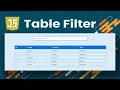 Table Data with Javascript 2022 Create a Search Bar Filter Table using JavaScript