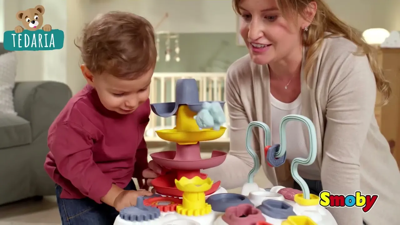 Interaktywne stoły muzyczne - Zestaw stolik dydaktyczny Activity Table Little oraz garaż z automatyczną myjnią samochodową Smoby - 5