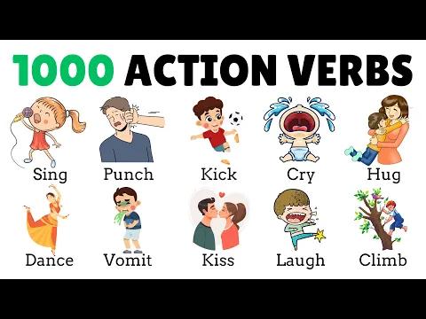 Download MP3 1000 Action Verbs | Common Action Verbs in English | Part 1 | English Vocabulary with Picture |