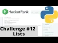 Hackerrank Python Challenge Lists if-elif-else