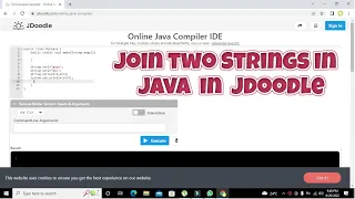 how to concatenate two strings in java in jdoodle how to join two strings in jdoodle in java