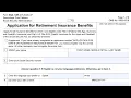 Form SSA-1-BK walkthrough Application for Retirement Insurance Benefits