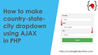 How to make country state city select dropdown in PHP Source Code