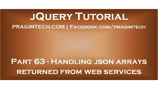 Handling json arrays returned from asp net web services with jquery