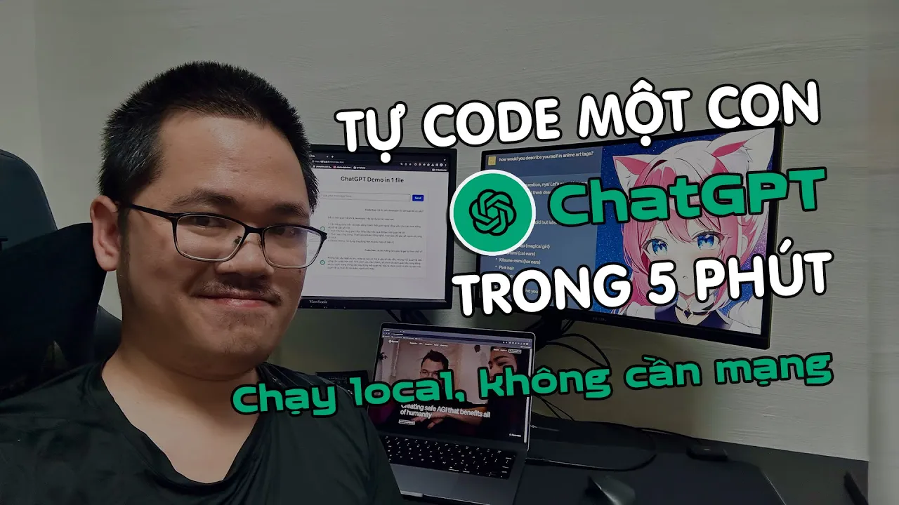 Outline Video ChatGPT hoạt động như thế nào? Tự viết ChatGPT chạy local SIÊU DỄ