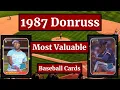 1987 Donruss Baseball Cards - 25 Most Valuable