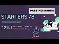 CUTOFF Passing Marks Java Code Chef Solutions Starters 78 LWC
